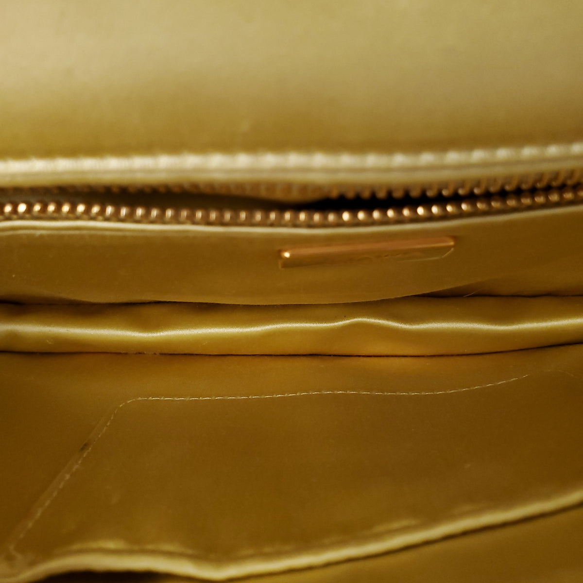 PRADA YELLOW SATIN CLUTCH