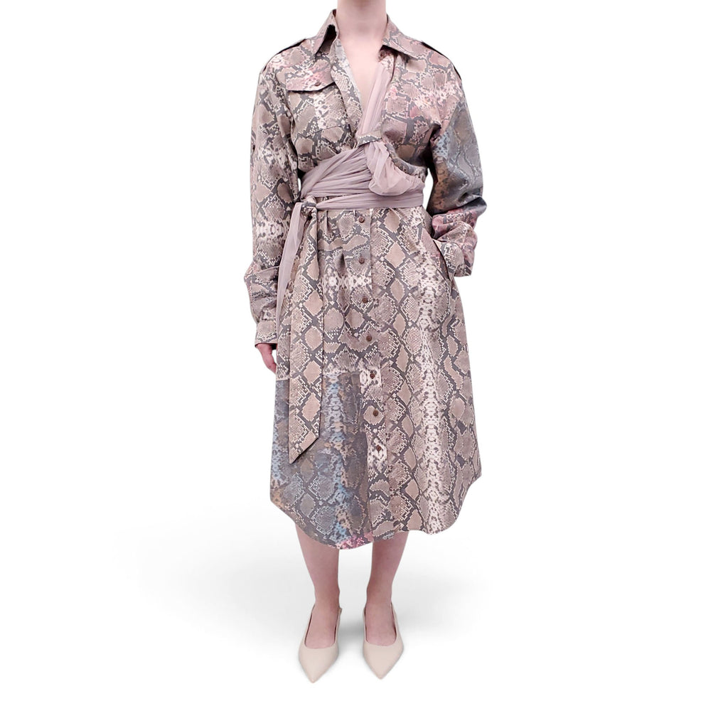 PREEN BY THORNTON BREGAZZI SNAKEPRINT DRESS - SIZE M