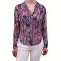 PUROTATTO PURPLE PATTERNED BLOUSE - SIZE L