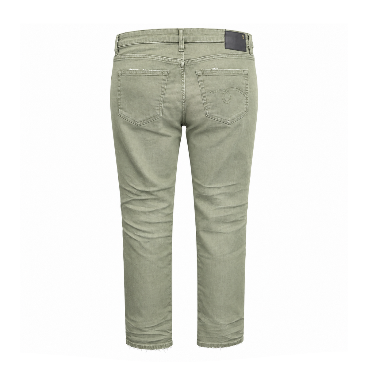R13 KHAKI GREEN STRAIGHT BOY JEANS - SIZE 29