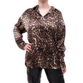 R13 LEOPARD SILK BLOUSE - SIZE M