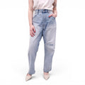 R13 LIGHT WASH 'CUFFED EX-BF' RIPPED JEANS - SIZE 30