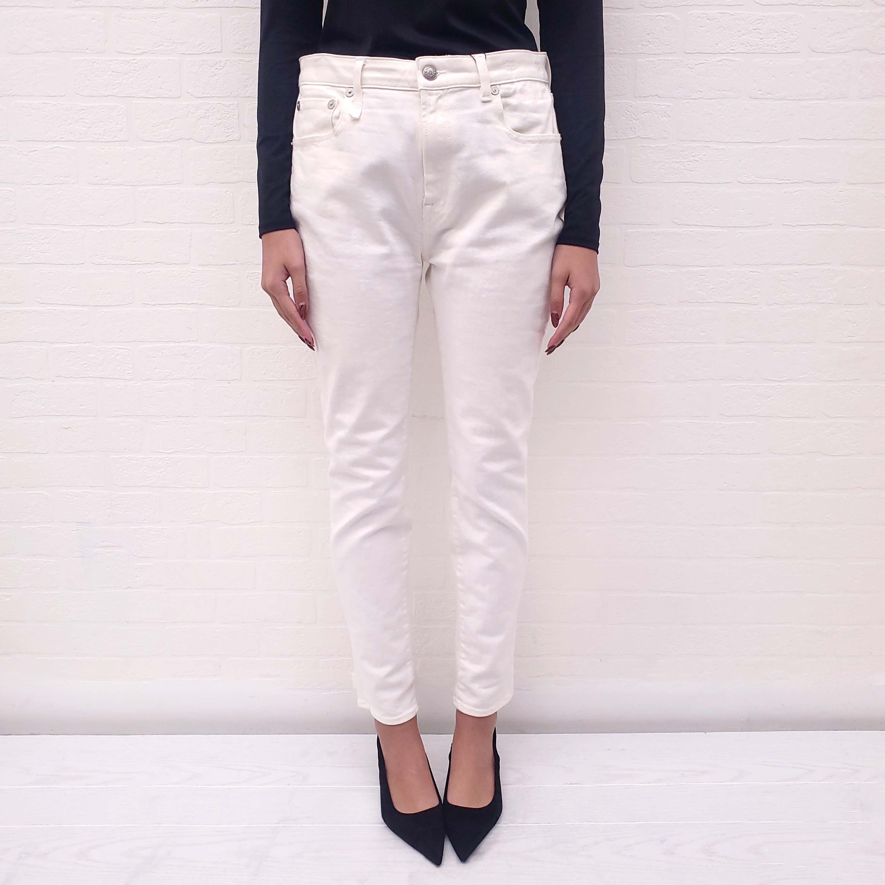 R13  'ALISON SKINNY' WHITE DENIM - SIZE 31