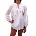 RACHEL COMEY WHITE COTTON BLOUSE - SIZE 0