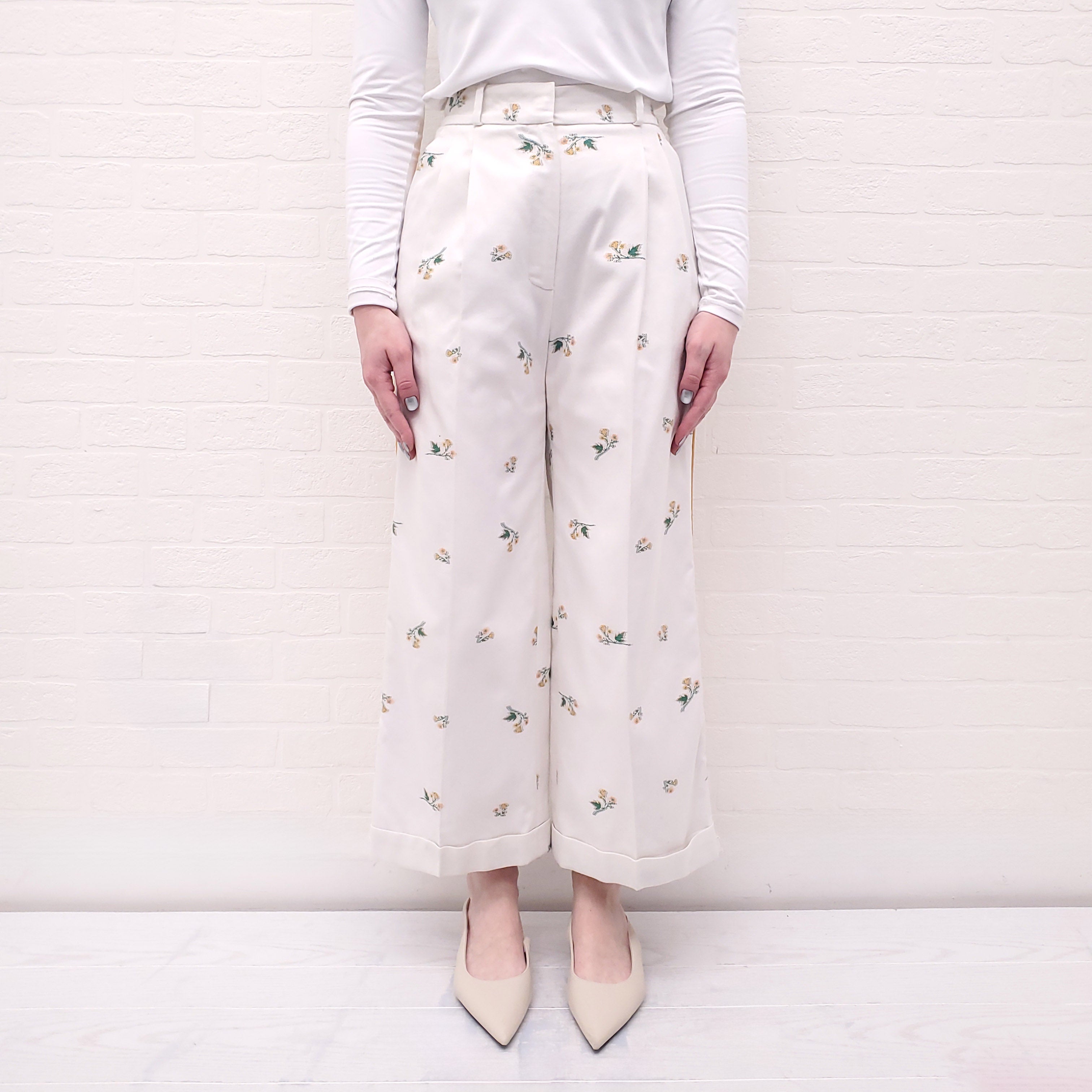 RACIL FLORAL WIDE LEG FLORAL TROUSERS - SIZE 36