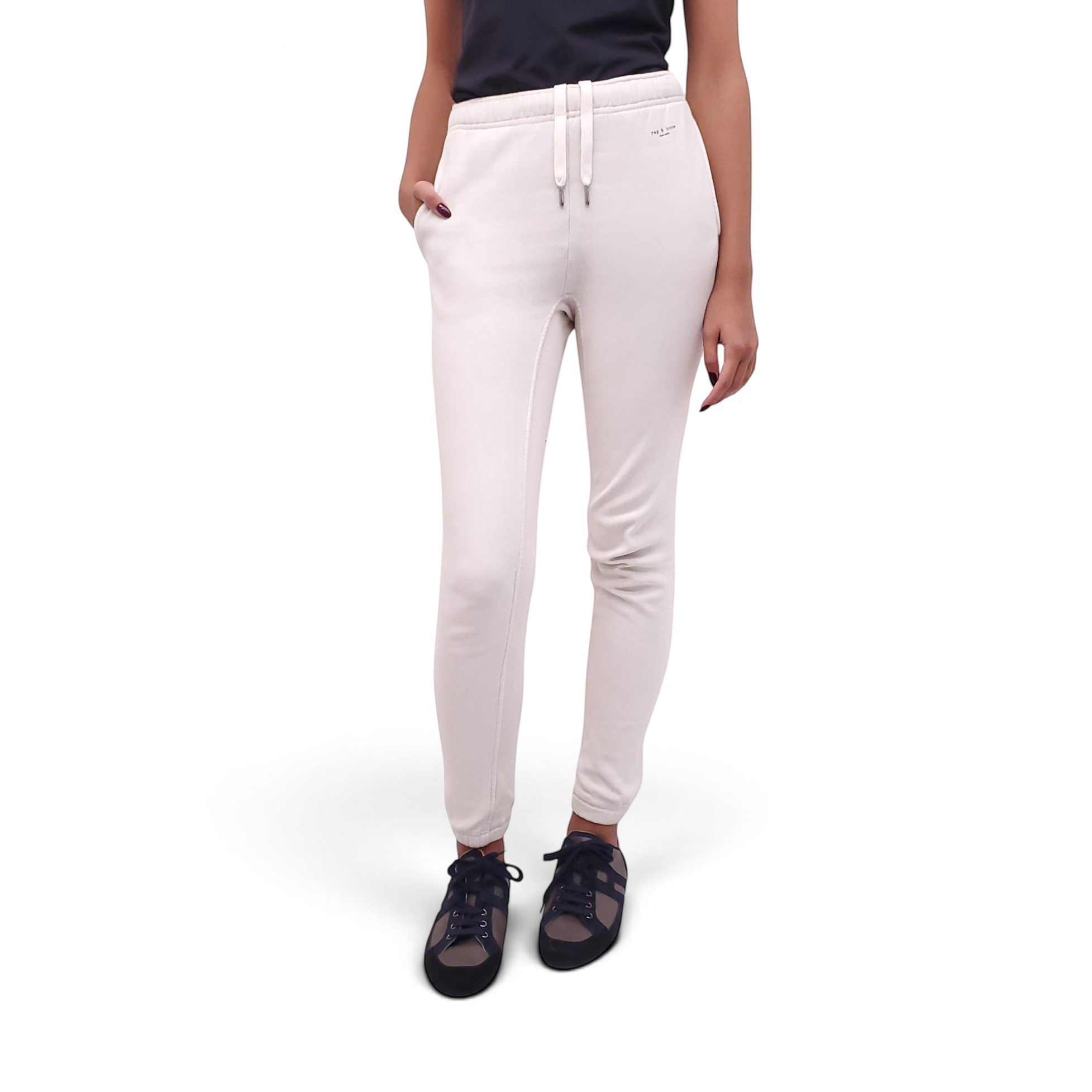 RAG & BONE CREAM LOGO SWEATPANTS - SIZE XS