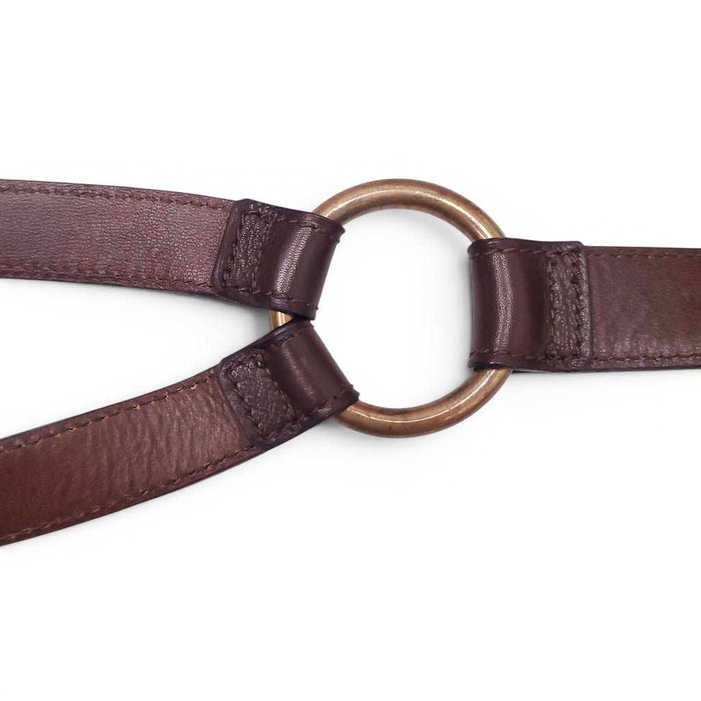 RALPH LAUREN BROWN EQUESTRIAN BELT - SIZE S