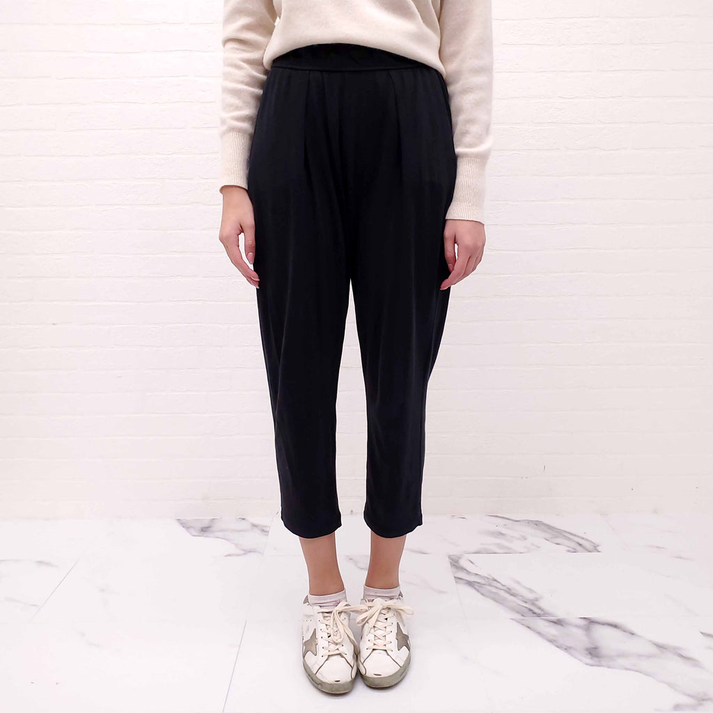 RAQUEL ALLEGRA BLACK COTTON PANTS - SIZE 2/M