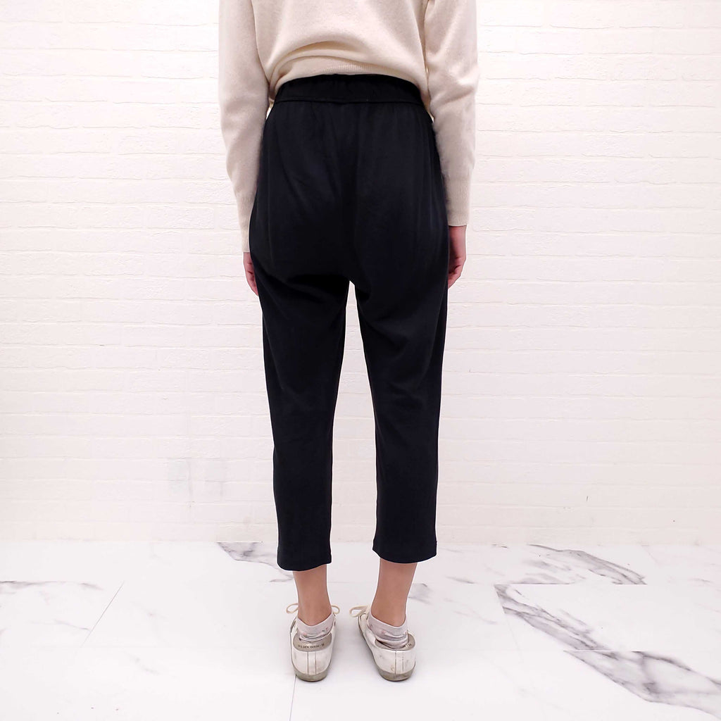 RAQUEL ALLEGRA BLACK COTTON PANTS - SIZE 2/M