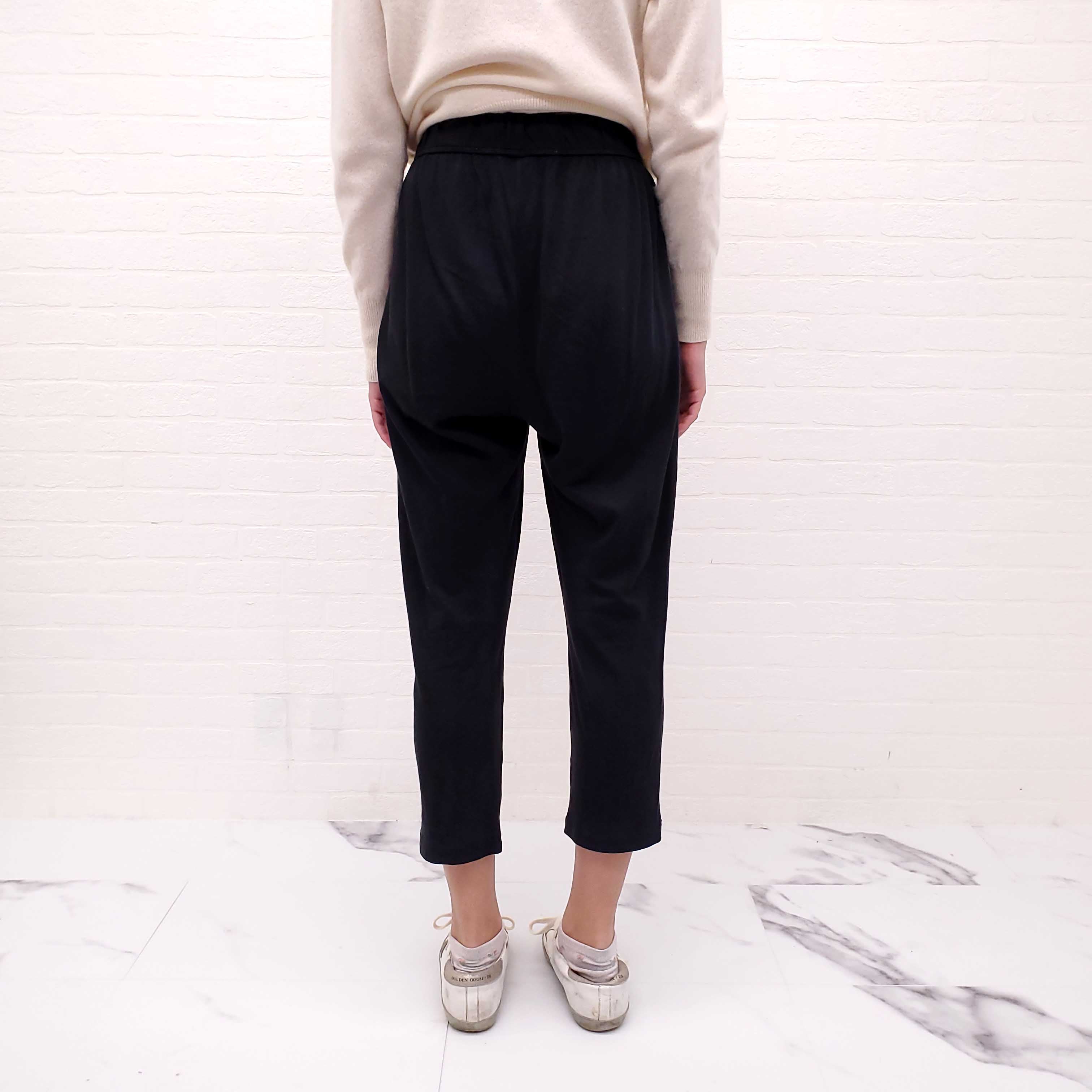 RAQUEL ALLEGRA BLACK COTTON PANTS - SIZE 2/M