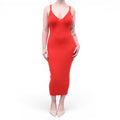 REMAIN BIRGER CHRISTENSEN RED RIBBED DRESS - SIZE 40