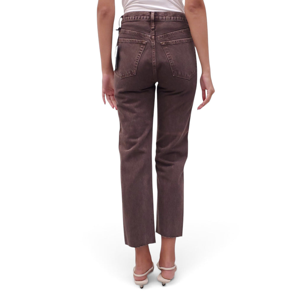 RE/DONE BROWN ACID WASH JEANS - SIZE 26