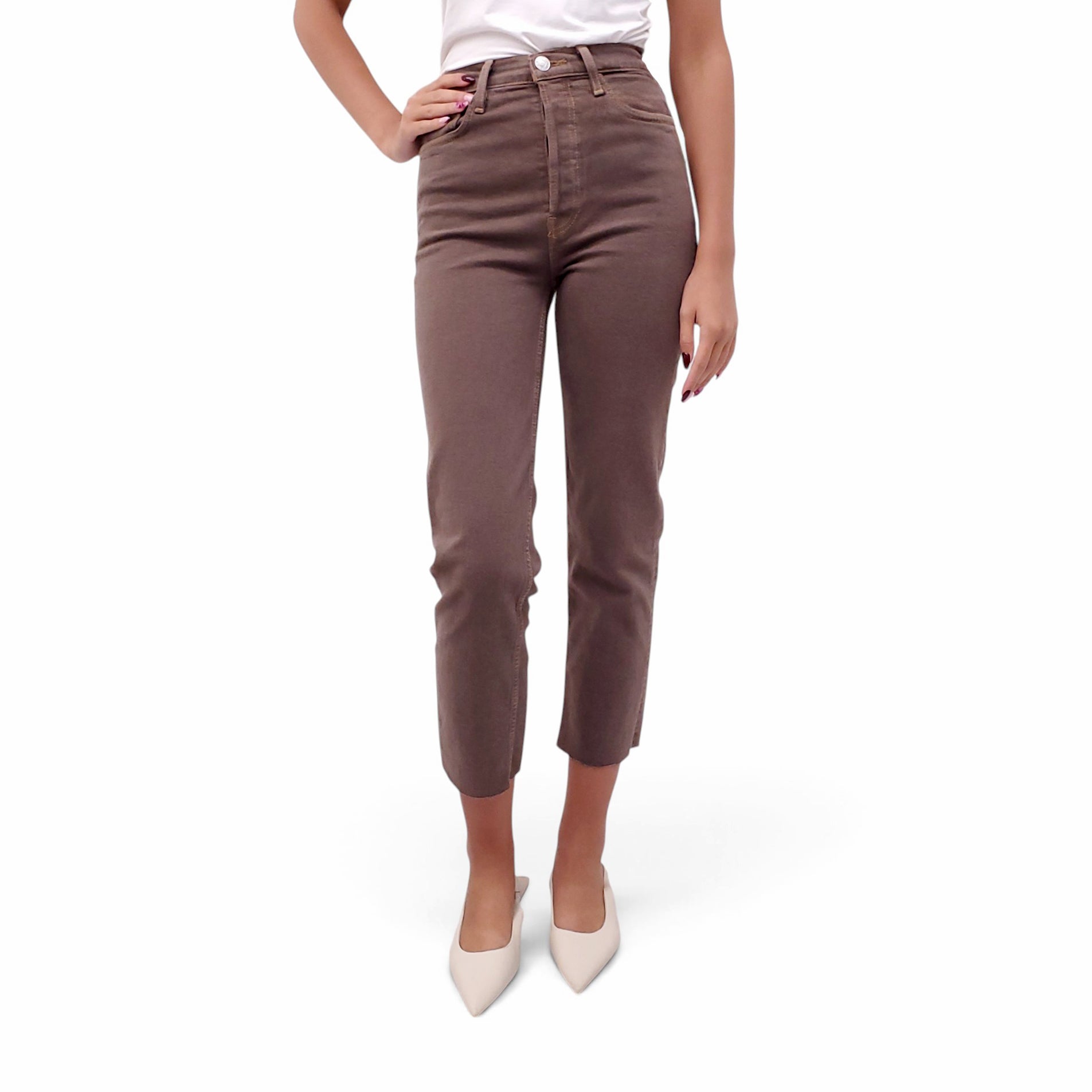 RE/DONE BROWN JEANS - SIZE 25