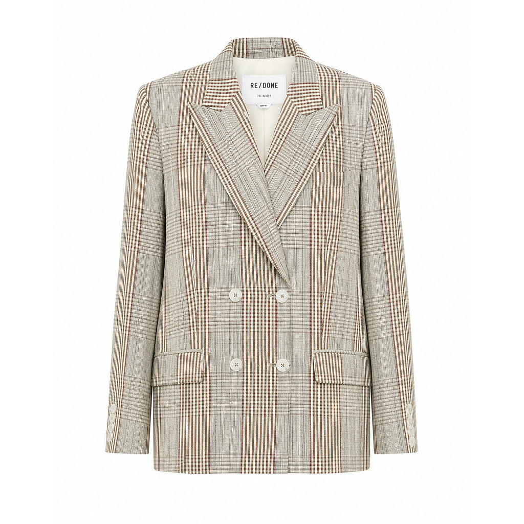 RE/DONE PLAID BLAZER - SIZE M