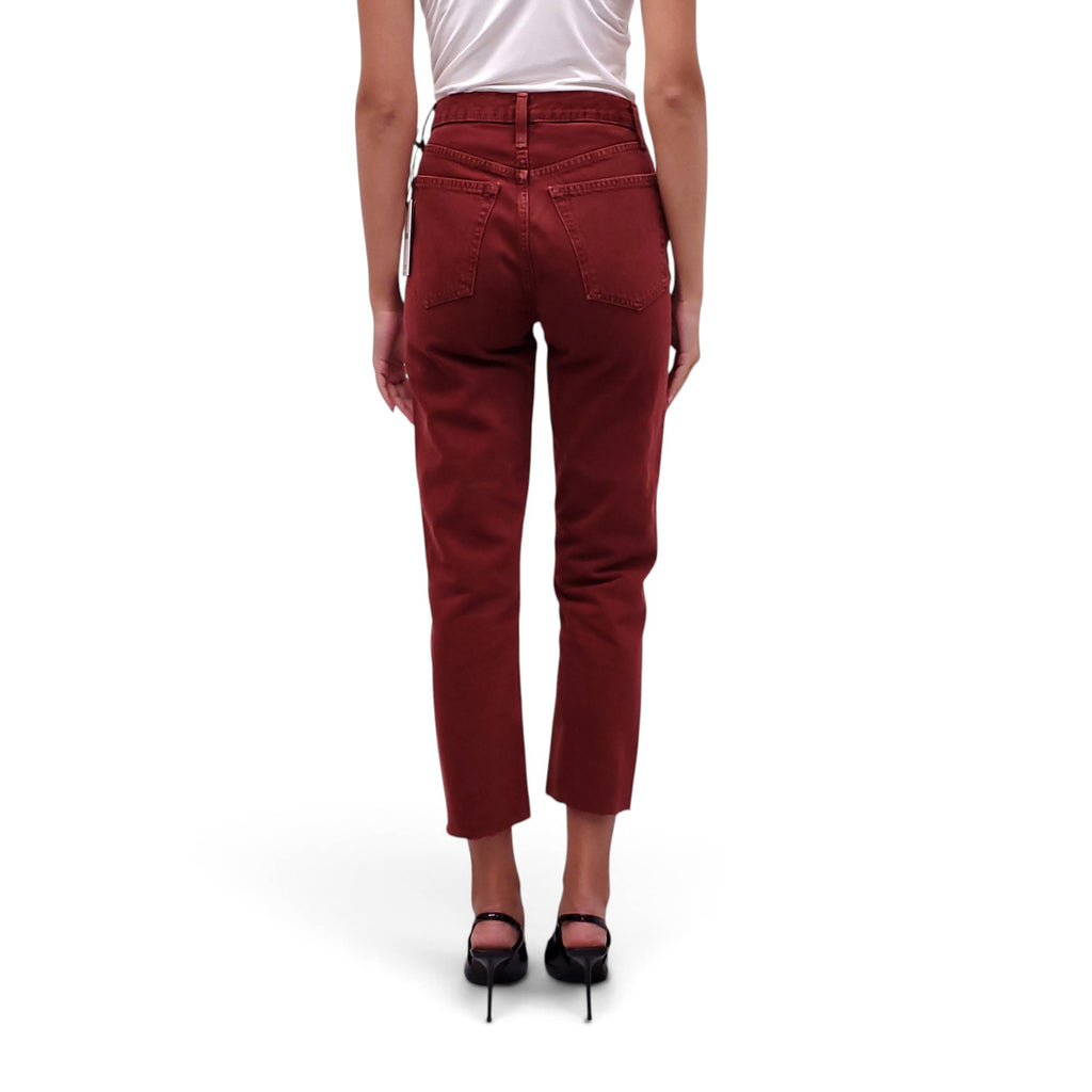 RE/DONE RED ACID WASH JEANS - SIZE 25