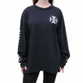 RHUDE BLACK LOGO LONG SLEEVE T-SHIRT - SIZE S