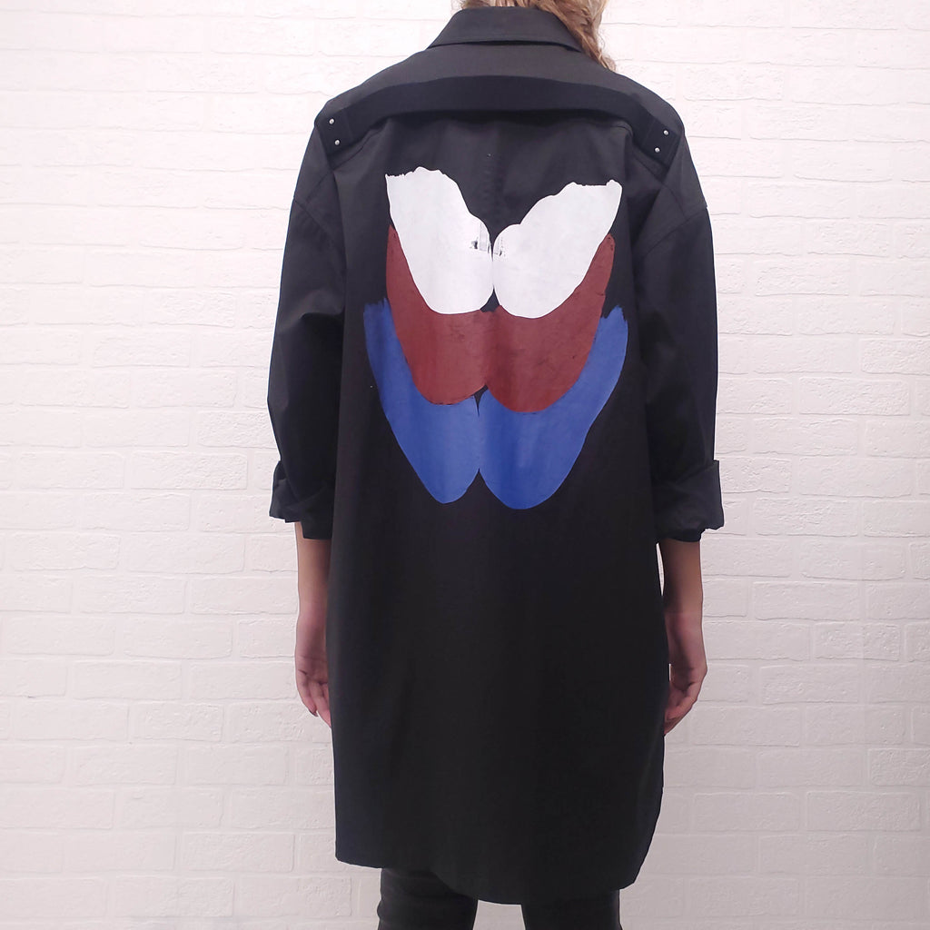 RICK OWENS PATTERNED OVERSIZED JACKET - SIZE 42