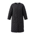 RODEBJER BLACK QUILTED LONG PUFFER COAT - SIZE S