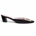 ROGER VIVER BLACK MULES - SIZE 36