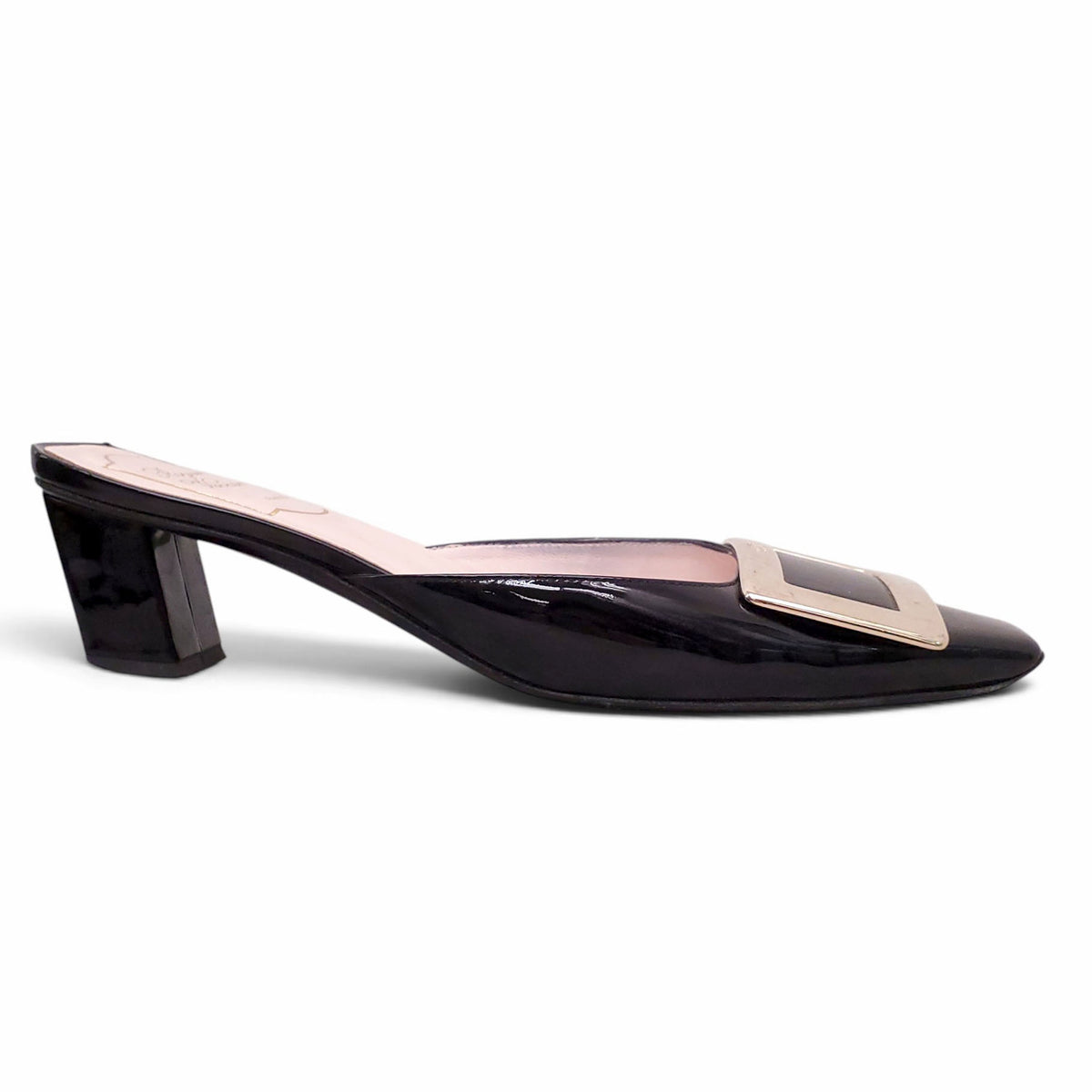 ROGER VIVER BLACK MULES - SIZE 36