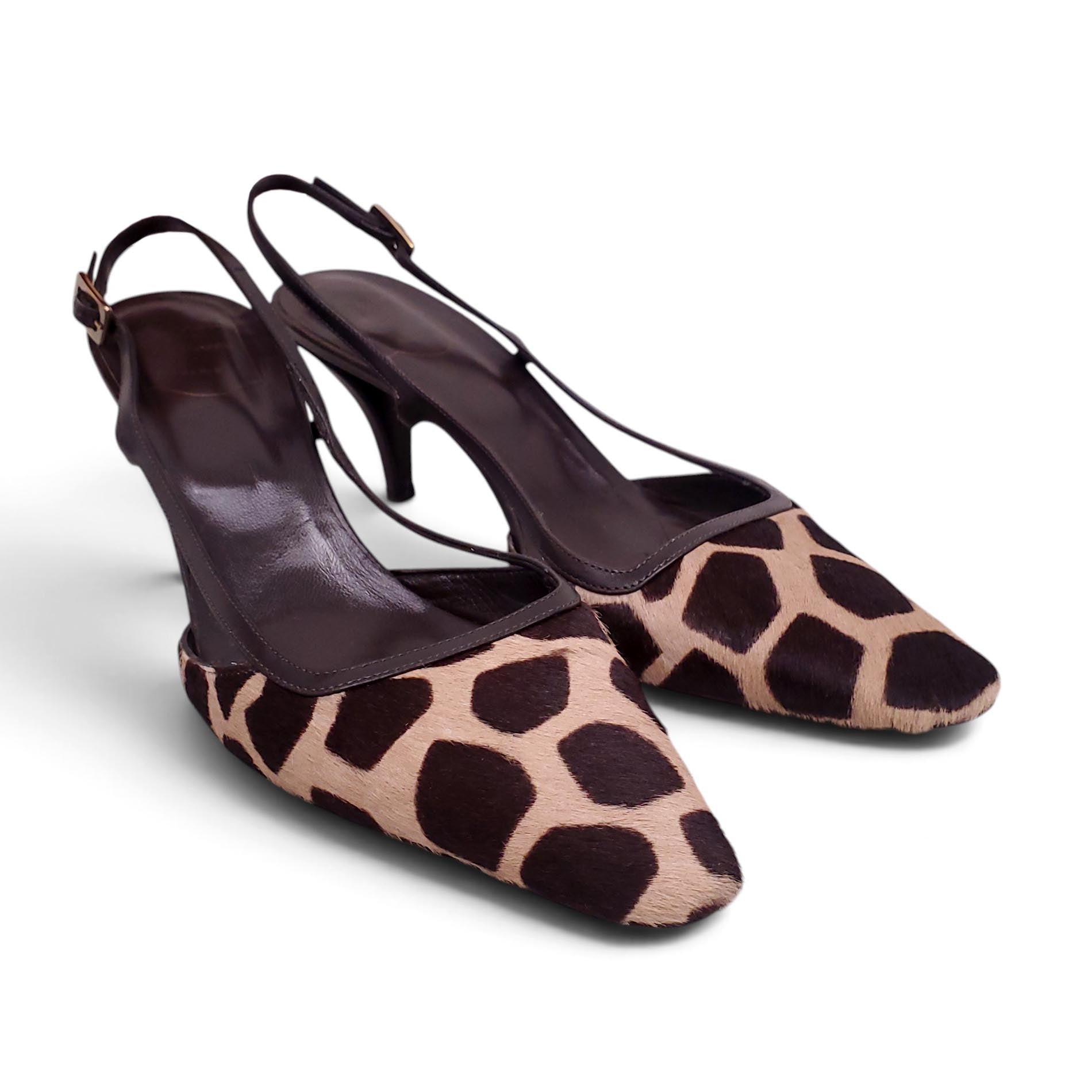 ROGER VIVIER CALF HAIR KITTEN HEELS - SIZE 40