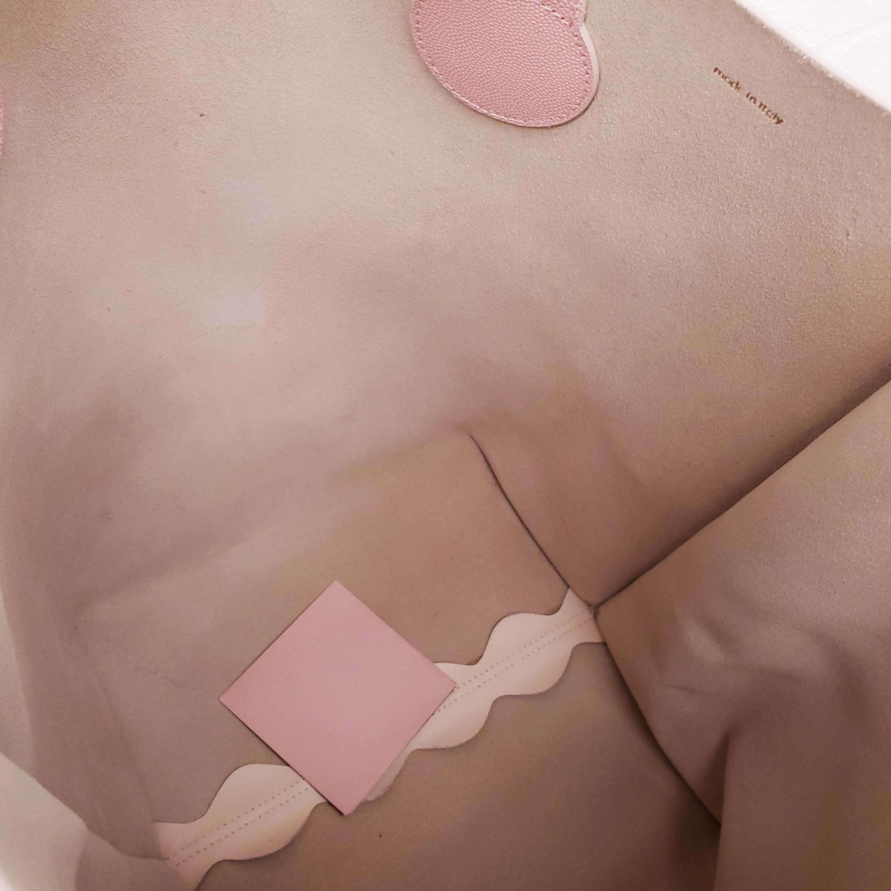 ROKSANDA CREAM AND PINK LEATHER 'EIDER' TOTE