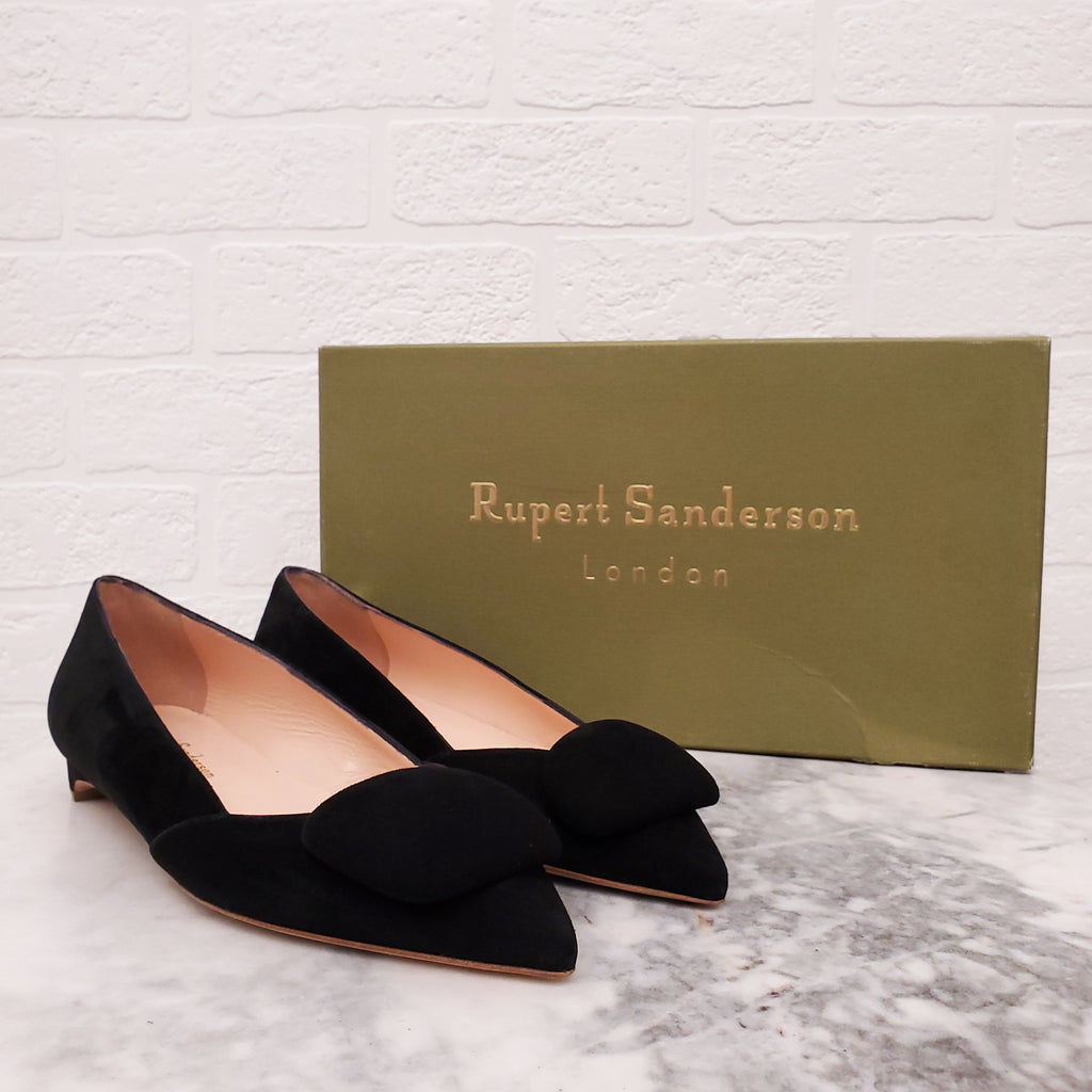 RUPERT SANDERSUN SUEDE BALLERINA FLATS - SIZE 35.5