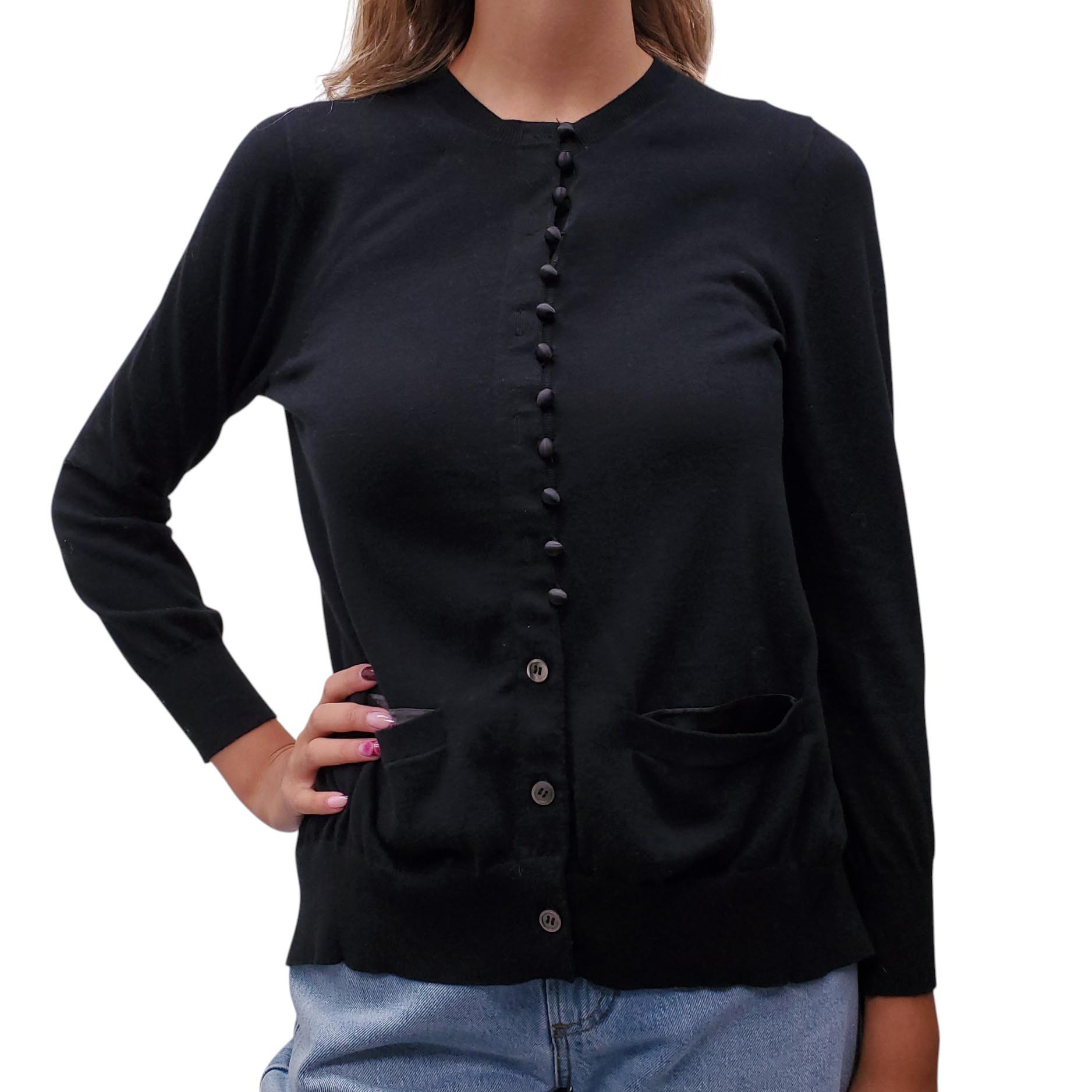 SACAI BLACK CARDIGAN - SIZE 2/M