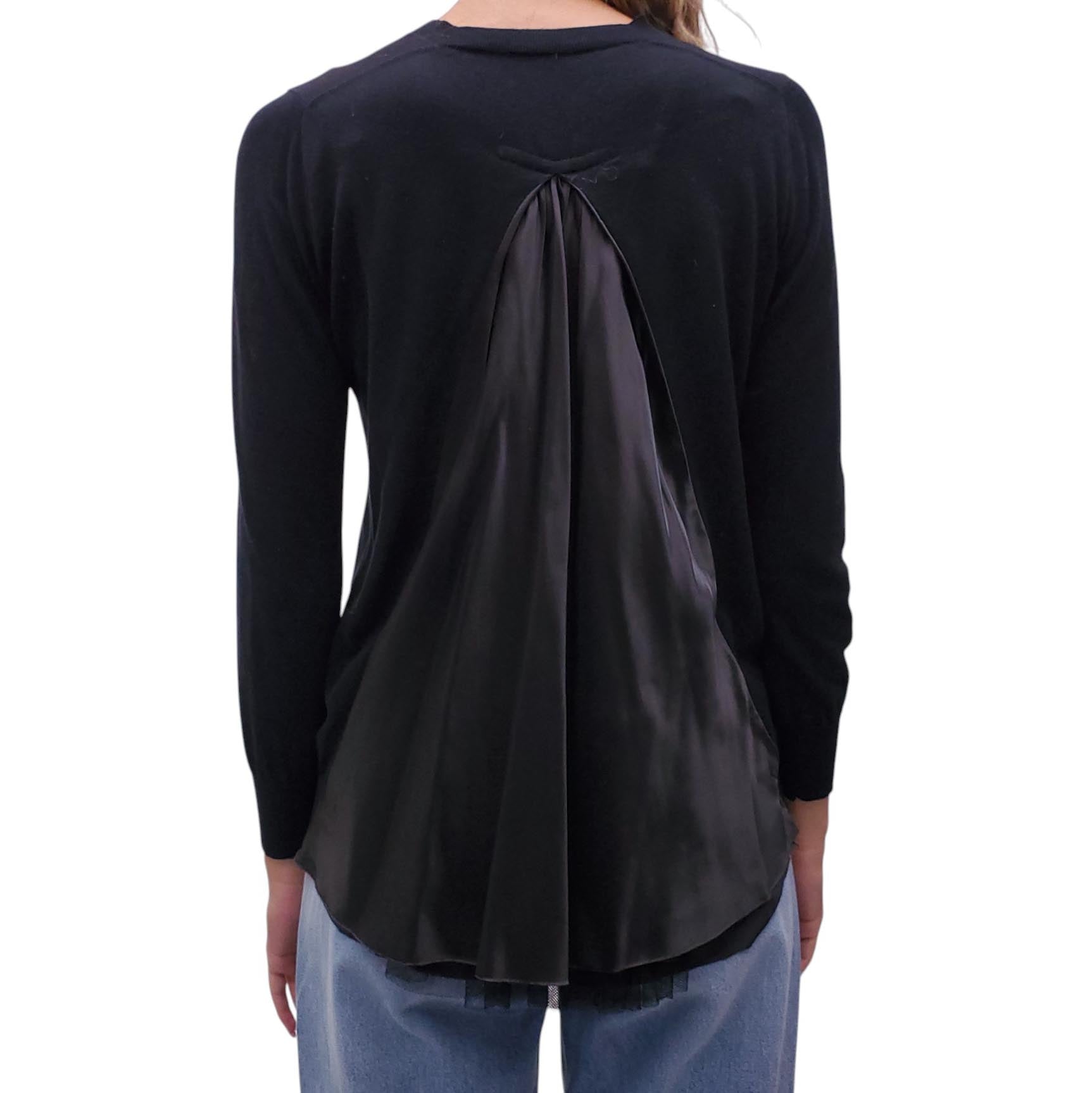 SACAI BLACK CARDIGAN - SIZE 2/M