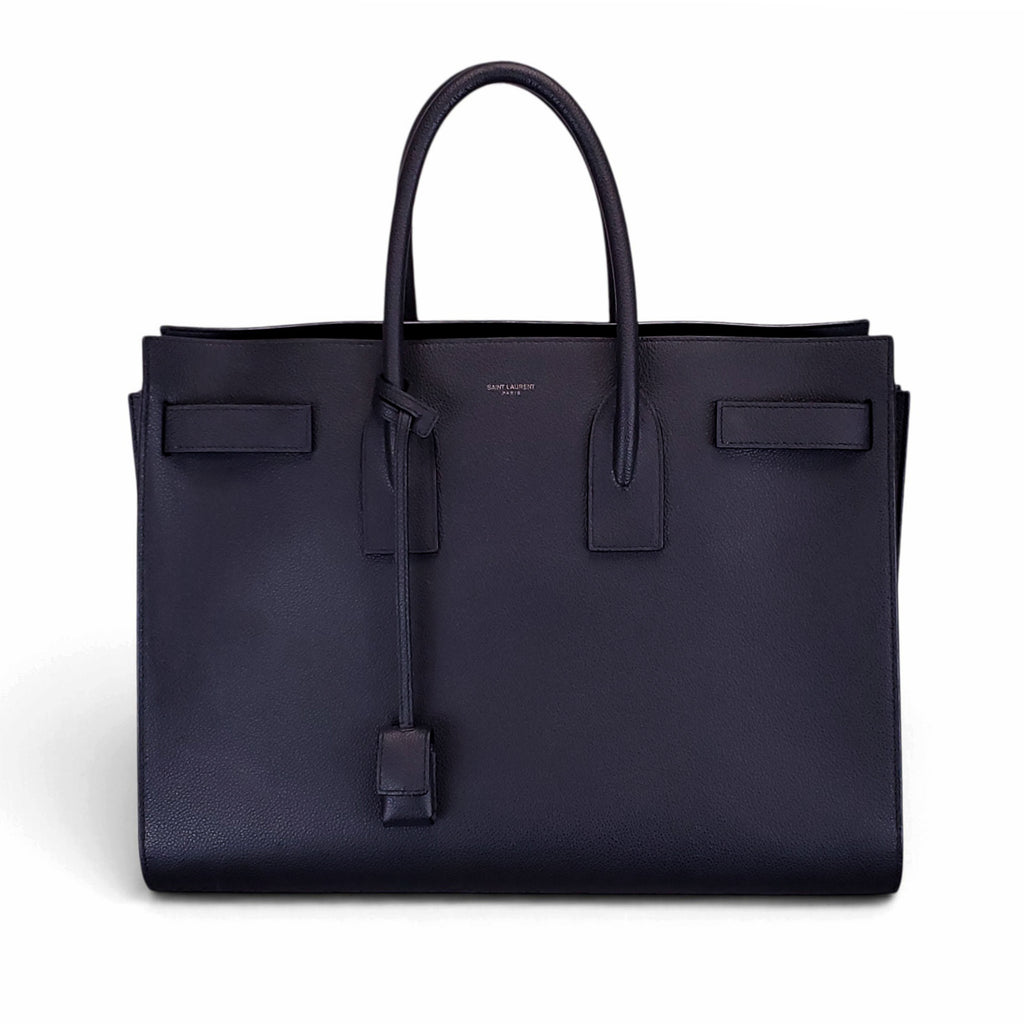 SAINT LAURENT BLACK LARGE SAC DE JOUR TOTE