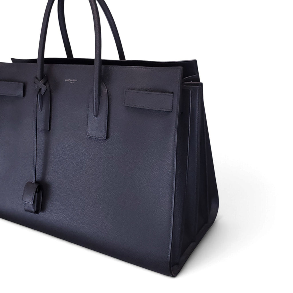 SAINT LAURENT BLACK LARGE SAC DE JOUR TOTE