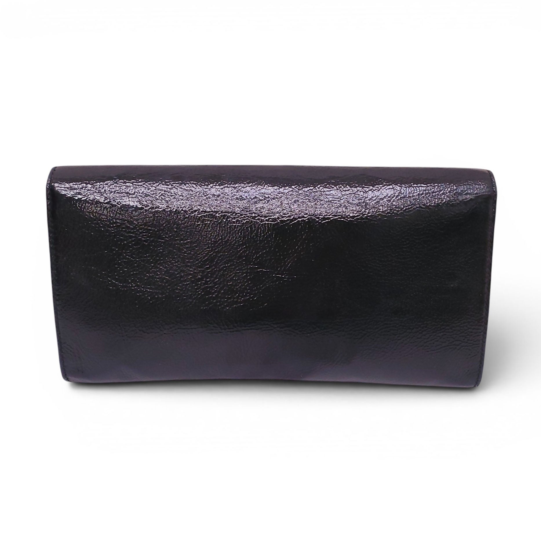 SAINT LAURENT BLACK LEATHER CLUTCH