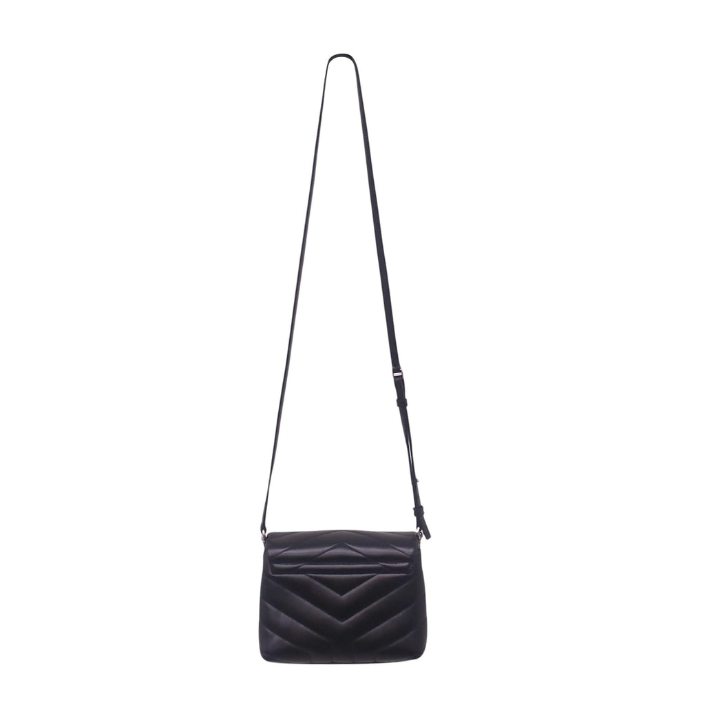 SAINT LAURENT BLACK LEATHER PUFFER TOY BAG