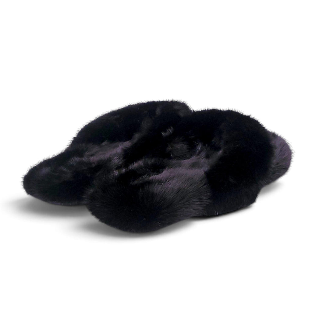SAINT LAURENT FUR SANDALS - SIZE 39