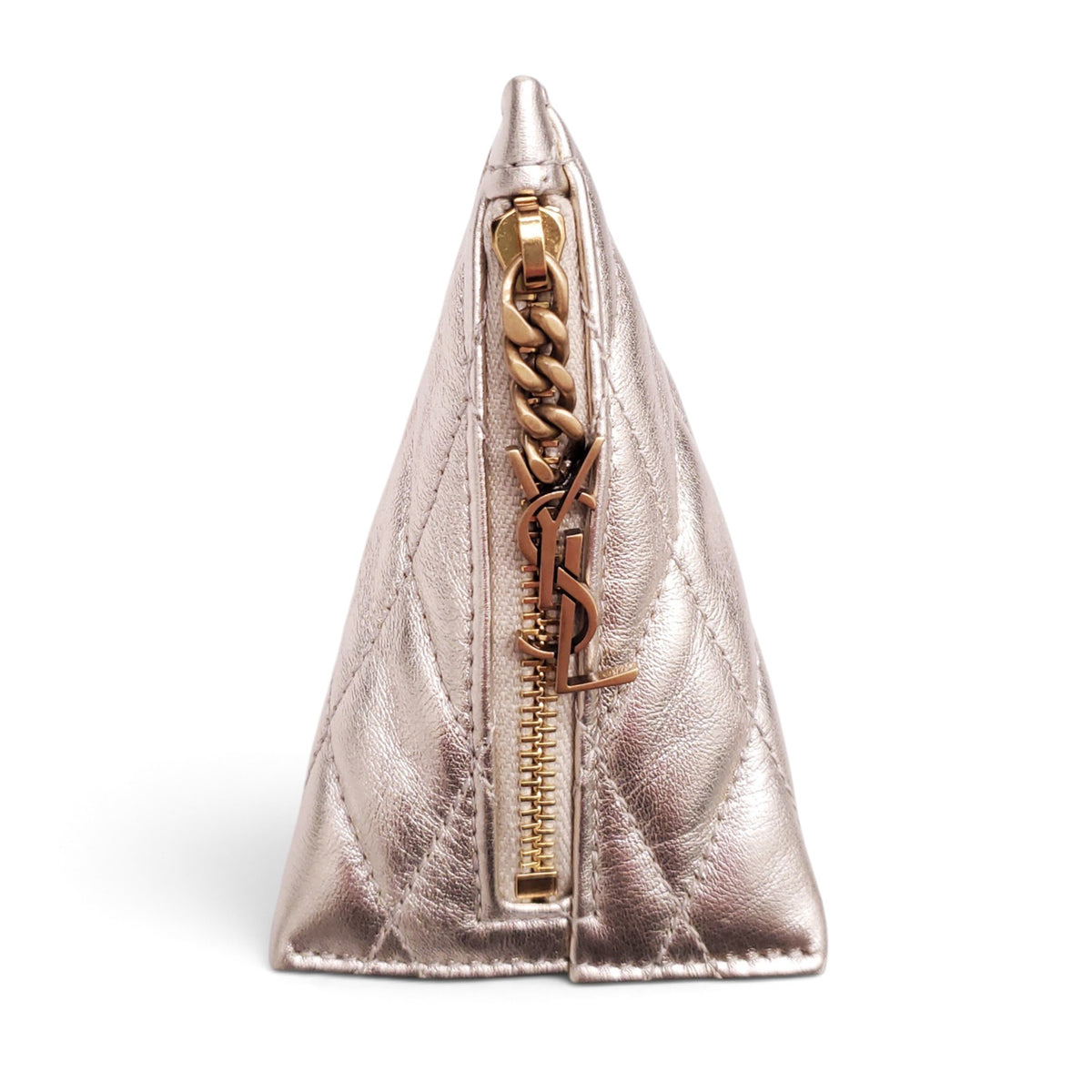 SAINT LAURENT GOLD KEY CHAIN WITH LOGO
