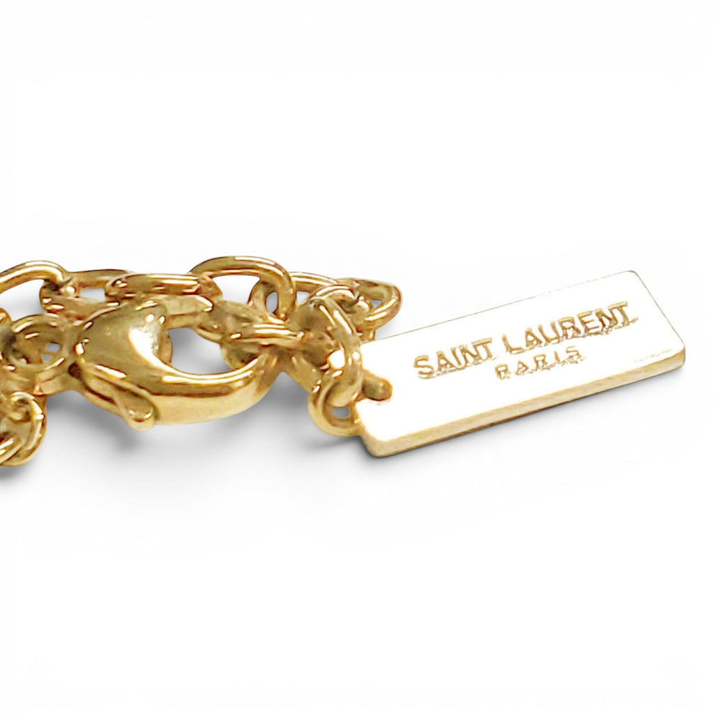 SAINT LAURENT GOLD SPHERE NECKLACE