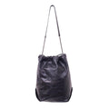SAINT LAURENT LEATHER LOGO BUCKET BAG