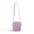 SAINT LAURENT LILAC DENIM VANITY BAG