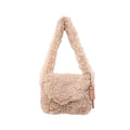SAINT LAURENT NATURAL SHEARLING ENVELOPE SHOULDER BAG