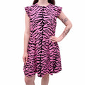 SAINT LAURENT PINK ZEBRA PRINT DRESS - SIZE 44