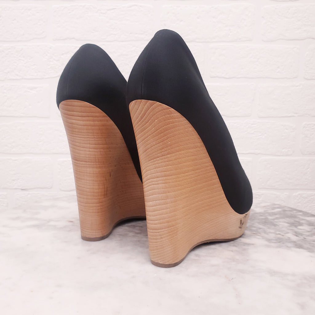 SAINT LAURENT YSL PLATFORM WEDGES - SIZE 42