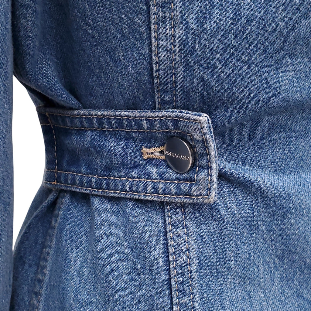 SALVATORE FERRAGAMO DENIM DRESS - SIZE 40