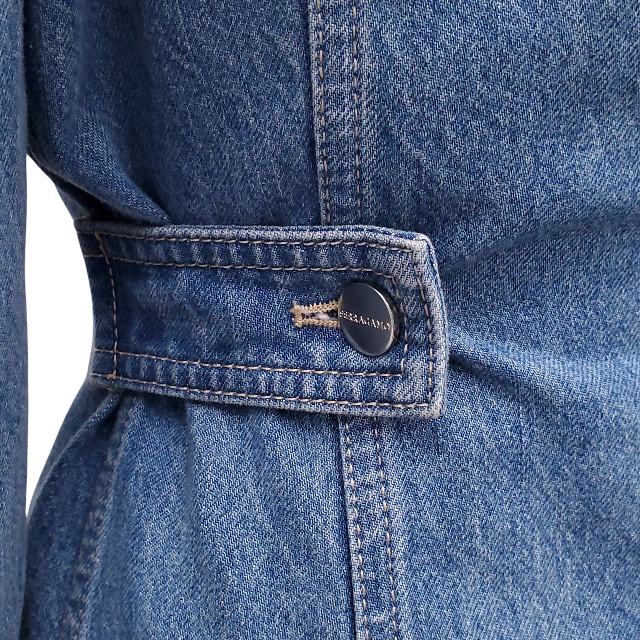 SALVATORE FERRAGAMO DENIM DRESS - SIZE 40