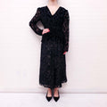 SELF-PORTRAIT BLACK LEOPARD DRESS - SIZE 10