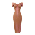 SELF-PORTRAIT STUDDED OMBRE CRYSTAL DRESS - SIZE 4