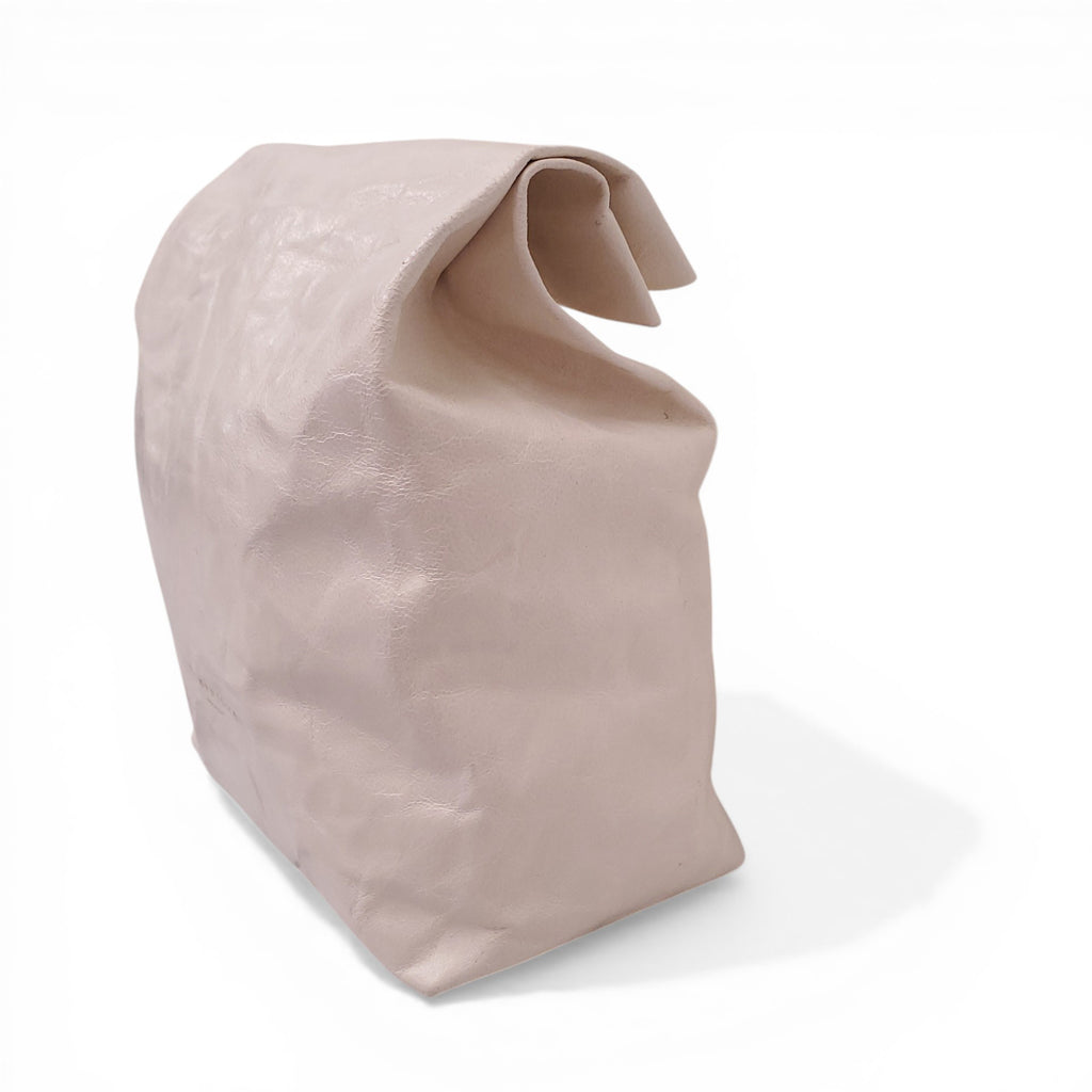 SIMON MILLER CREAM LEATHER FOLDED CLUTCH