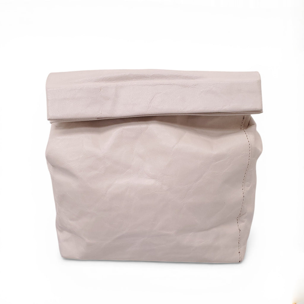 SIMON MILLER CREAM LEATHER FOLDED CLUTCH
