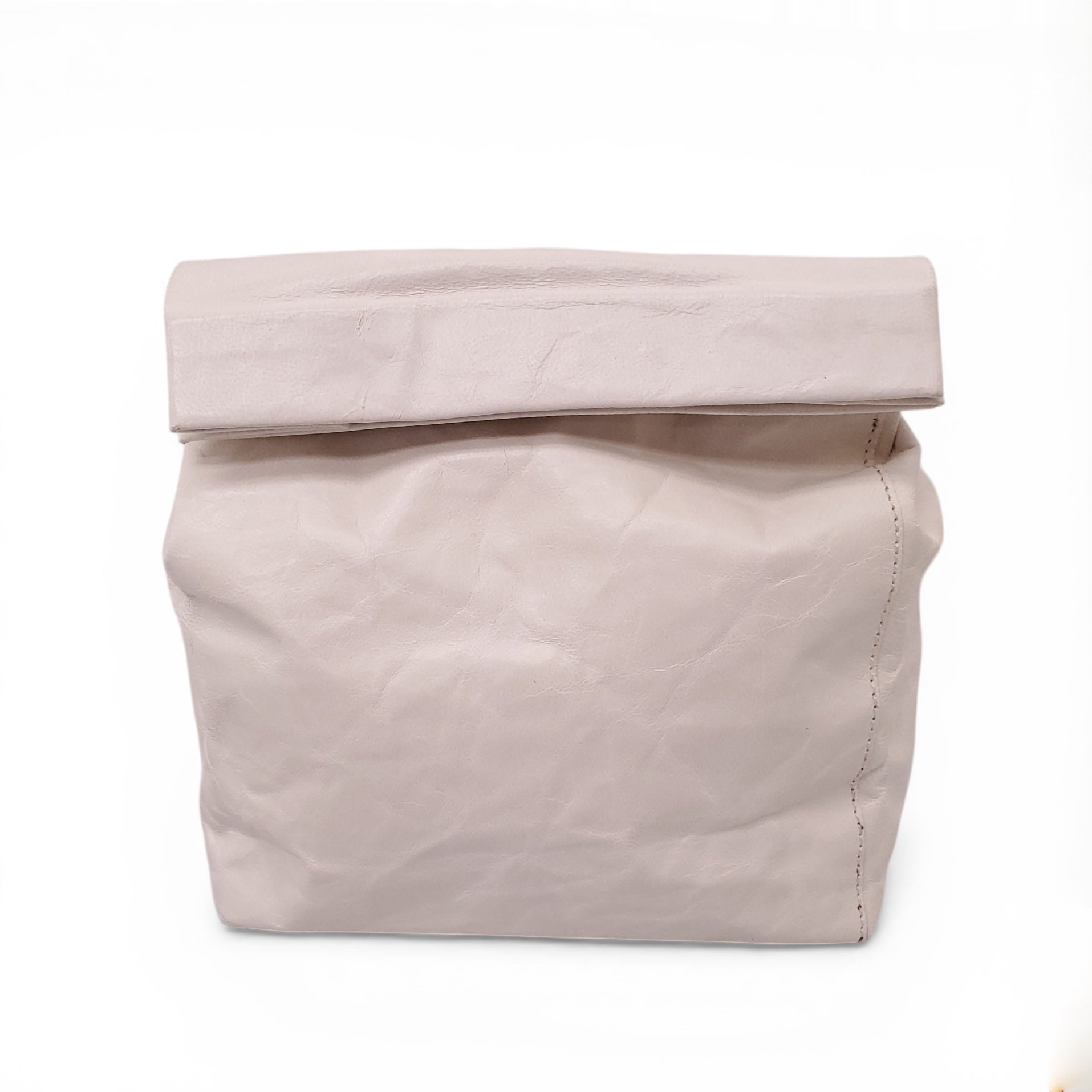 SIMON MILLER CREAM LEATHER FOLDED CLUTCH