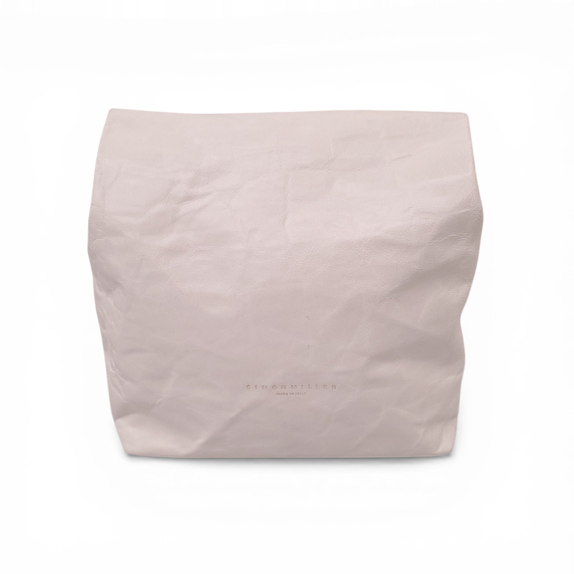 SIMON MILLER CREAM LEATHER FOLDED CLUTCH