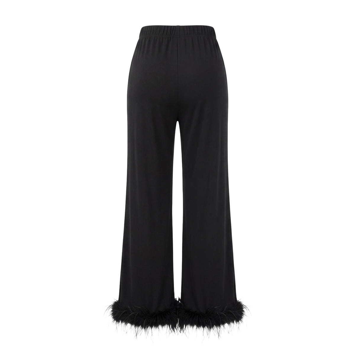 SLEEPER BLACK PANTS WITH FEATHERS - SIZE S